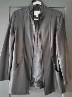 Worthington  Lambskin Leather Jacket Size Medium Black Y2K like new